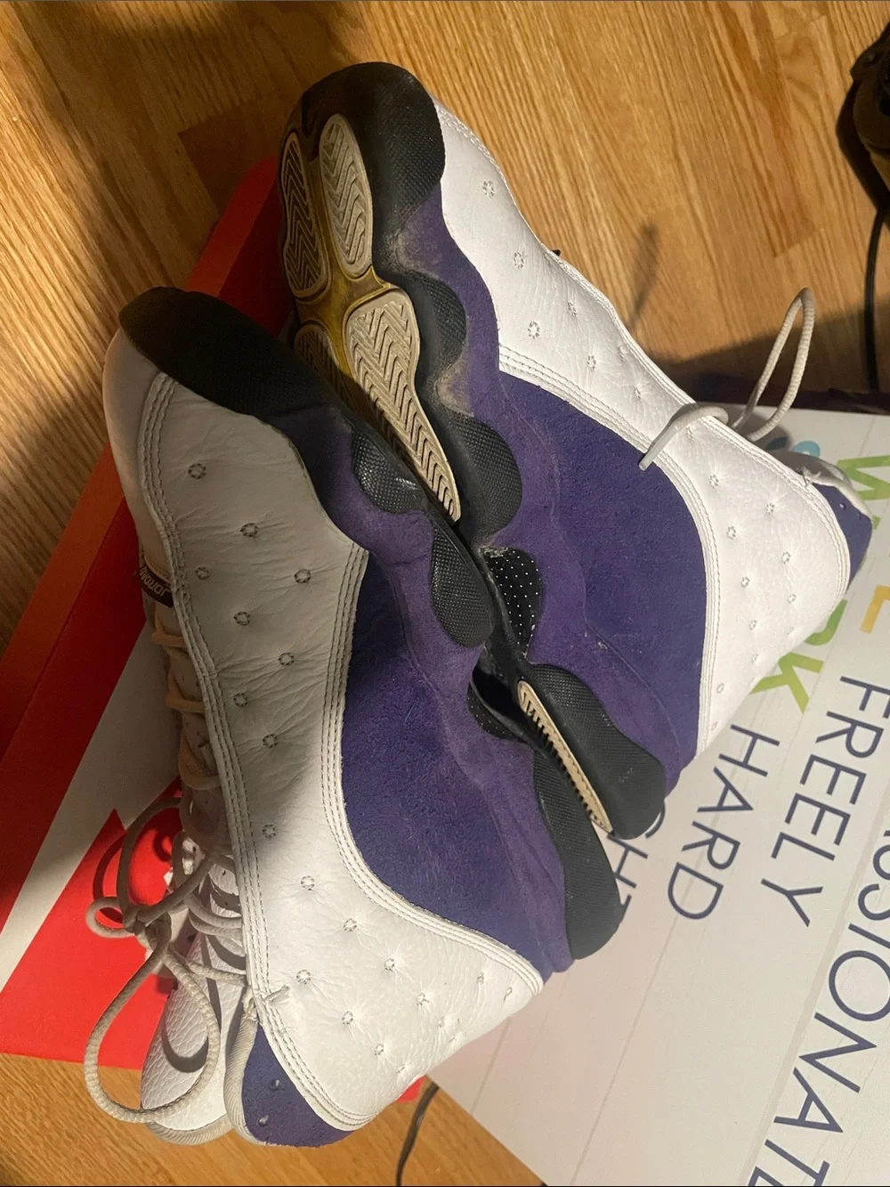 Jordan Men’s Sneakers in White and Purple